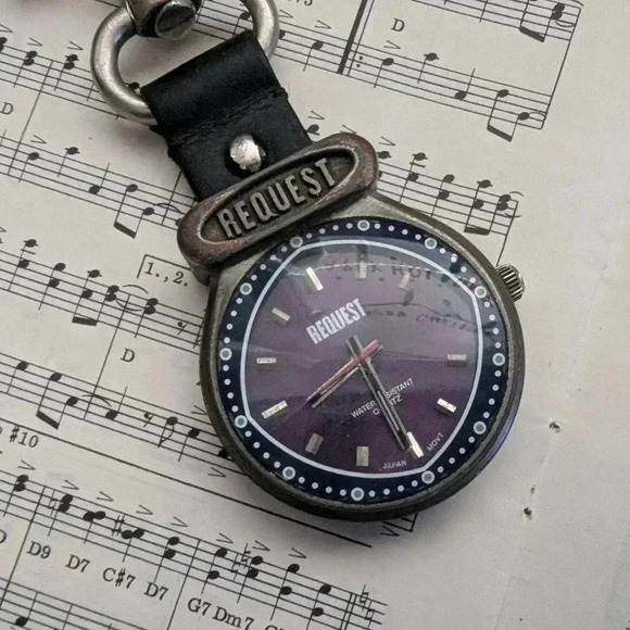 Request Vintage Style Clip-On Watch with Leather Strap - Picture 4 of 8